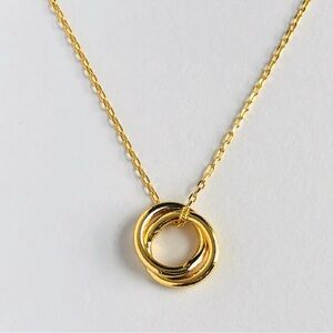 Double Loop Gold Necklace